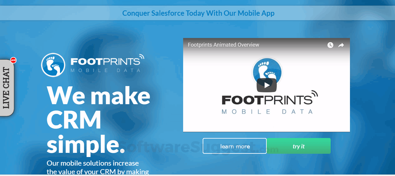 Footprints Mobile Data Screenshot1
